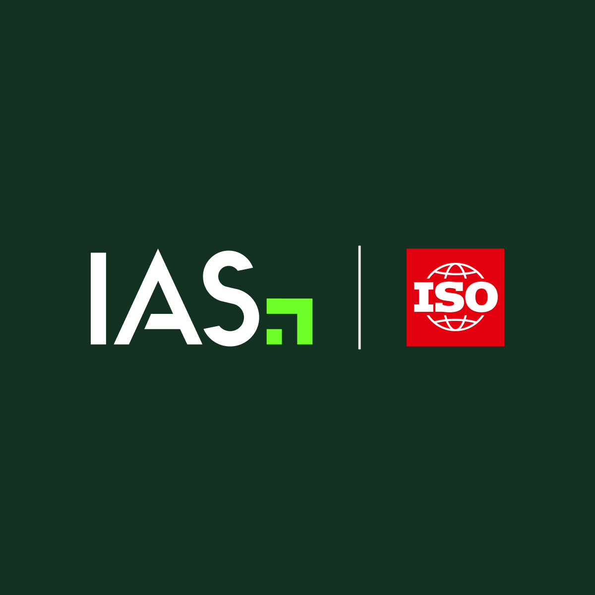 IAS and ISO logo lockup.